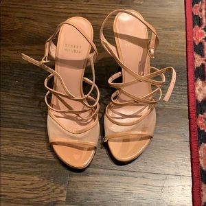 Stuart weitzman strapping nude heels